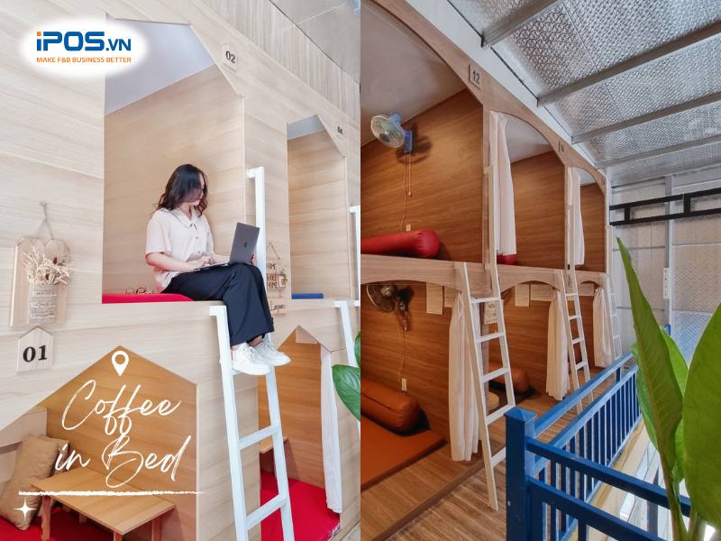 Blue Lagoon Coffee nổi bật với màu xanh dương chủ đạo đúng như tên gọi của mình