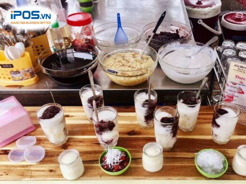 Quán sữa chua cho học, sinh viên