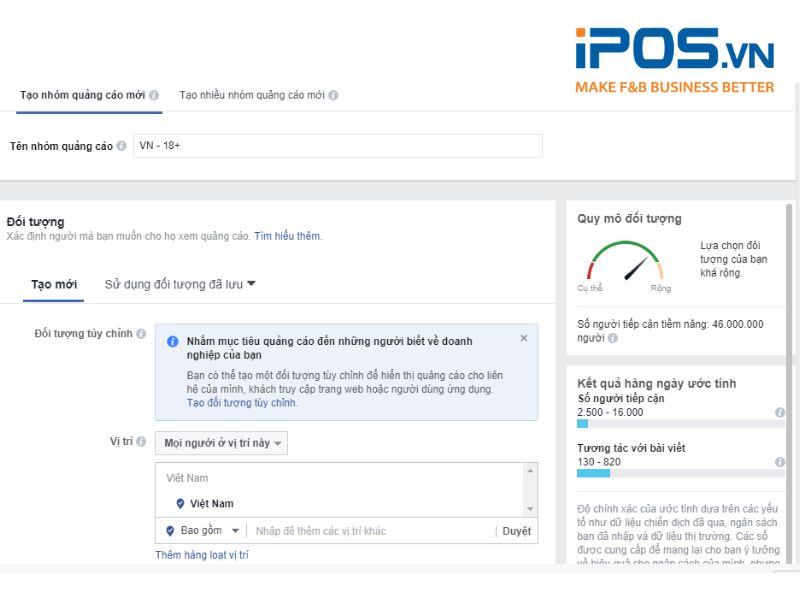 Quảng cáo Facebook cần phải hướng đến đối tượng mục tiêu chính xác