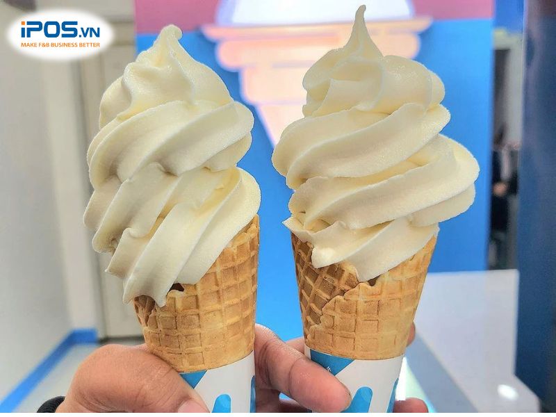 Kem tươi ốc quế là món best seller trên menu Cooler City