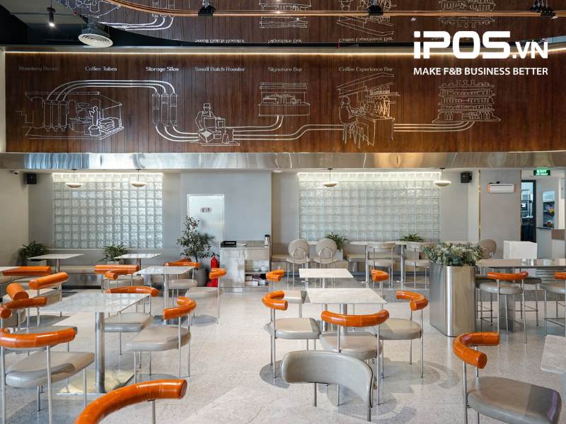 Không gian SIGNATURE by The Coffee House được thiết kế sang trọng và hiện đại