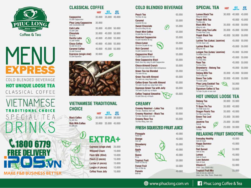 Menu đặc sắc tạo nên thành công của Phúc Long 