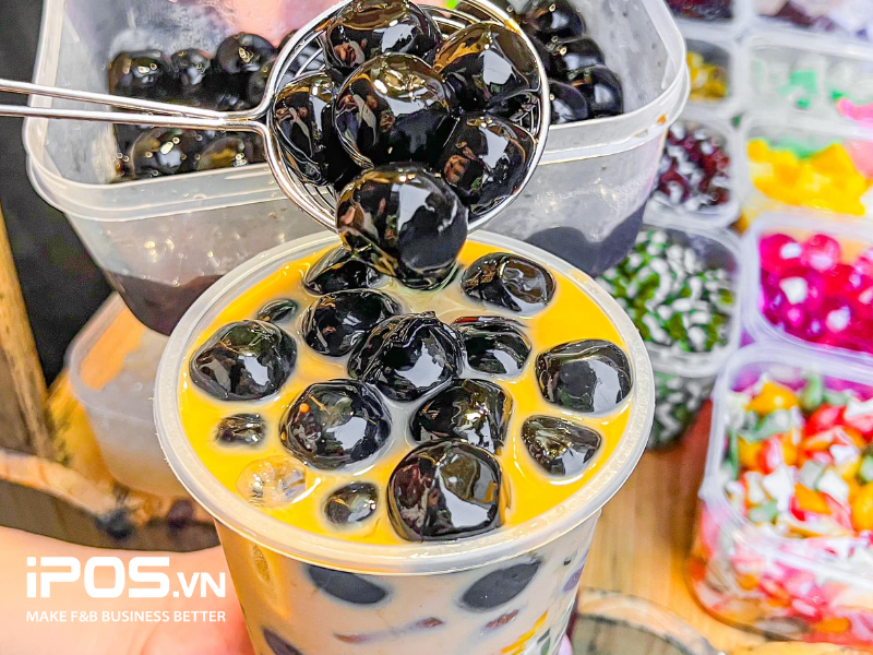 Topping trà sữa trân châu đen “siêu to khổng lồ” vô cùng đã miệng