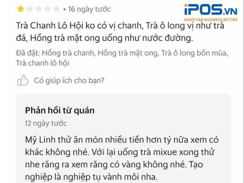 MIXUE Sư Vạn Hạnh TP.HCM đang gây xôn xao vì cách trả lời đánh giá xấu trên mạng của khách thiếu chuyên nghiệp 