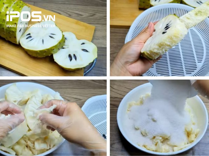 Cách chế biến mãng cầu để pha chế đồ uống