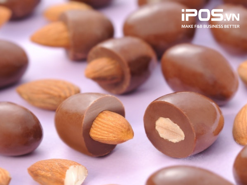 Những viên socola hạnh nhân béo bùi vô cùng hấp dẫn 