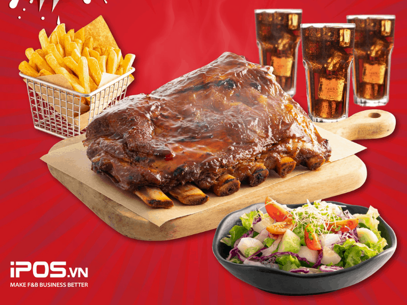 Sườn Mười có sự điều chỉnh các món ăn trong combo để phù hợp với bán online 