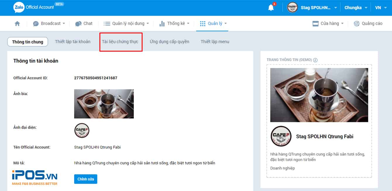 xác minh tài khoản Zalo Offical Account xác minh tài khoản Zalo Offical Account