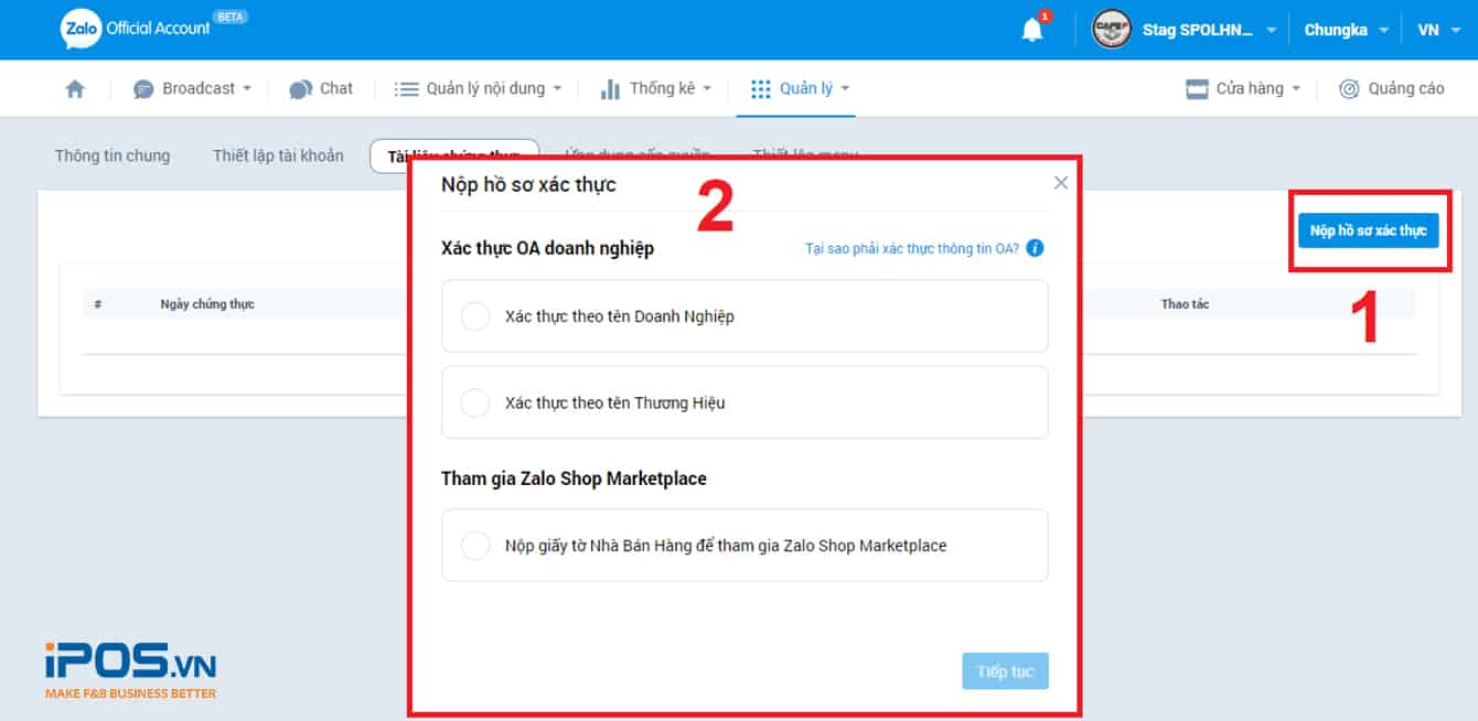 xác minh tài khoản Zalo Offical Account xác minh tài khoản Zalo Offical Account