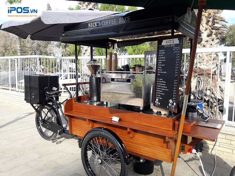 mô hình xe cafe take away đường phố