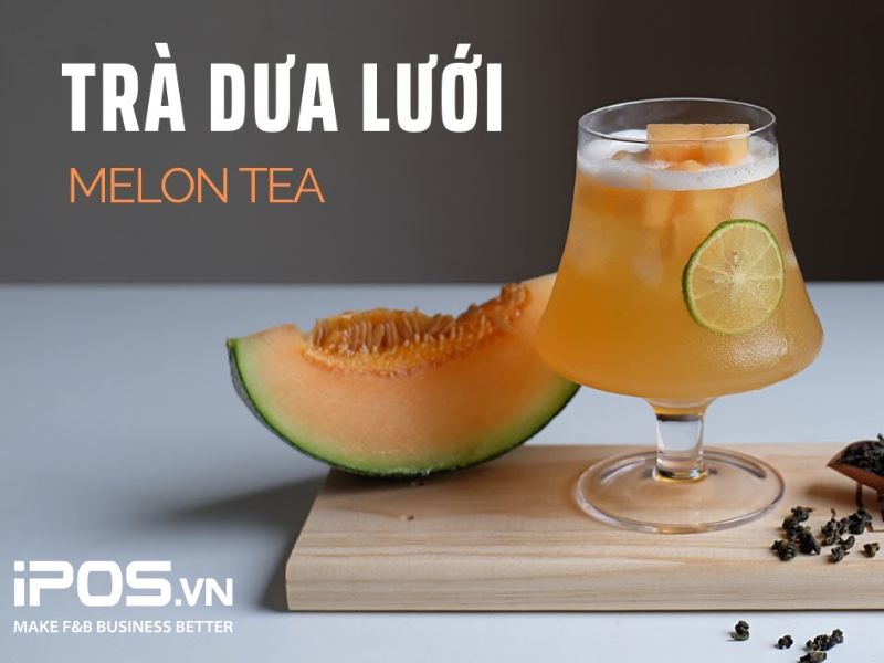 Trà dưa lưới thơm lừng, mát lạnh sẽ bán rất chạy vào mùa hè 