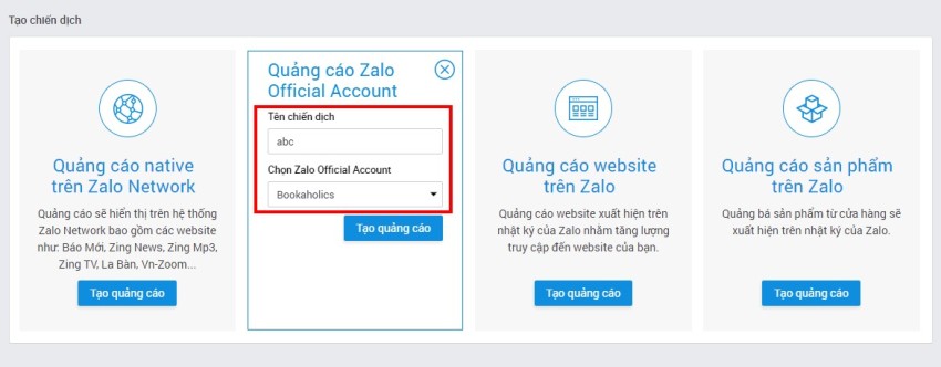 Quảng cáo Zalo Ads