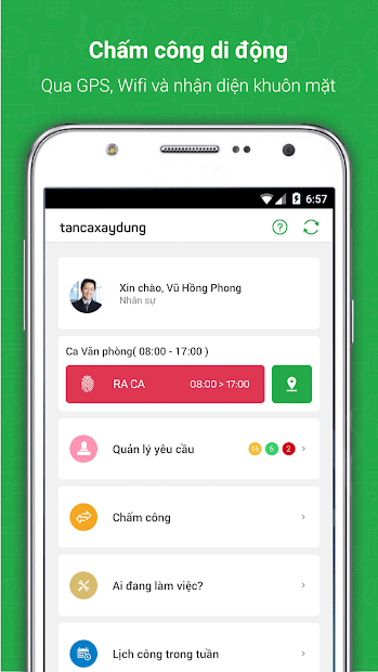 Quản lý chấm công tự động Tanca