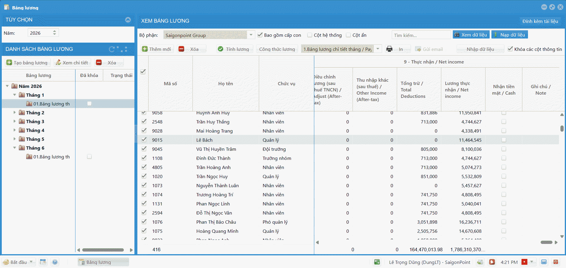 Phần mềm Core Payroll
