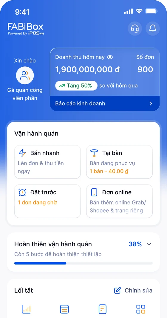 Màn hình Trang chủ FABiBox App