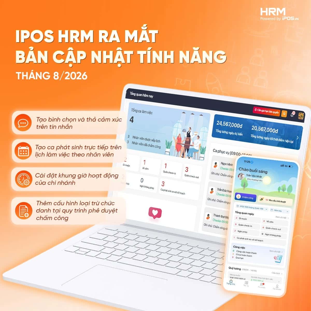 Chấm công và theo dõi ngày công